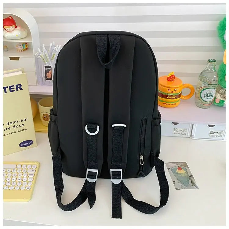 Cyflymder  Y2k Aesthetic Contrast Color Plaid Schoolbags Women Preppy Kawaii All Match Ita Bags Transparent High-capacity Student Backpacks