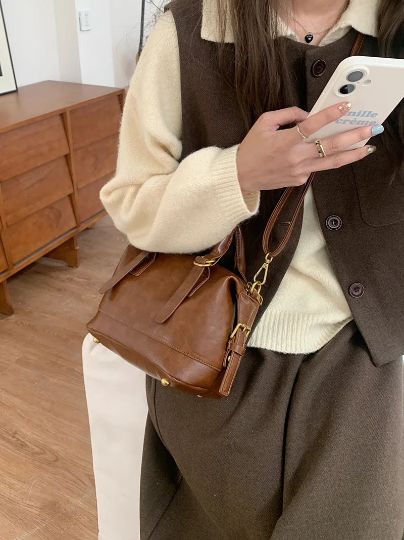 Cyflymder  Vintage Ladies Messenger Bag New Handbags for Women shoulder bags PU Leather Luxury Square Bag small totes bolsos