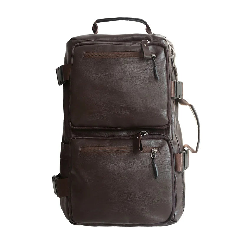 Cyflymder  Travel Backpack Gym Fitness Bag Women Men PU Large Capacity Training College Students Schoolbag Sports Laptop Vintage Daypack