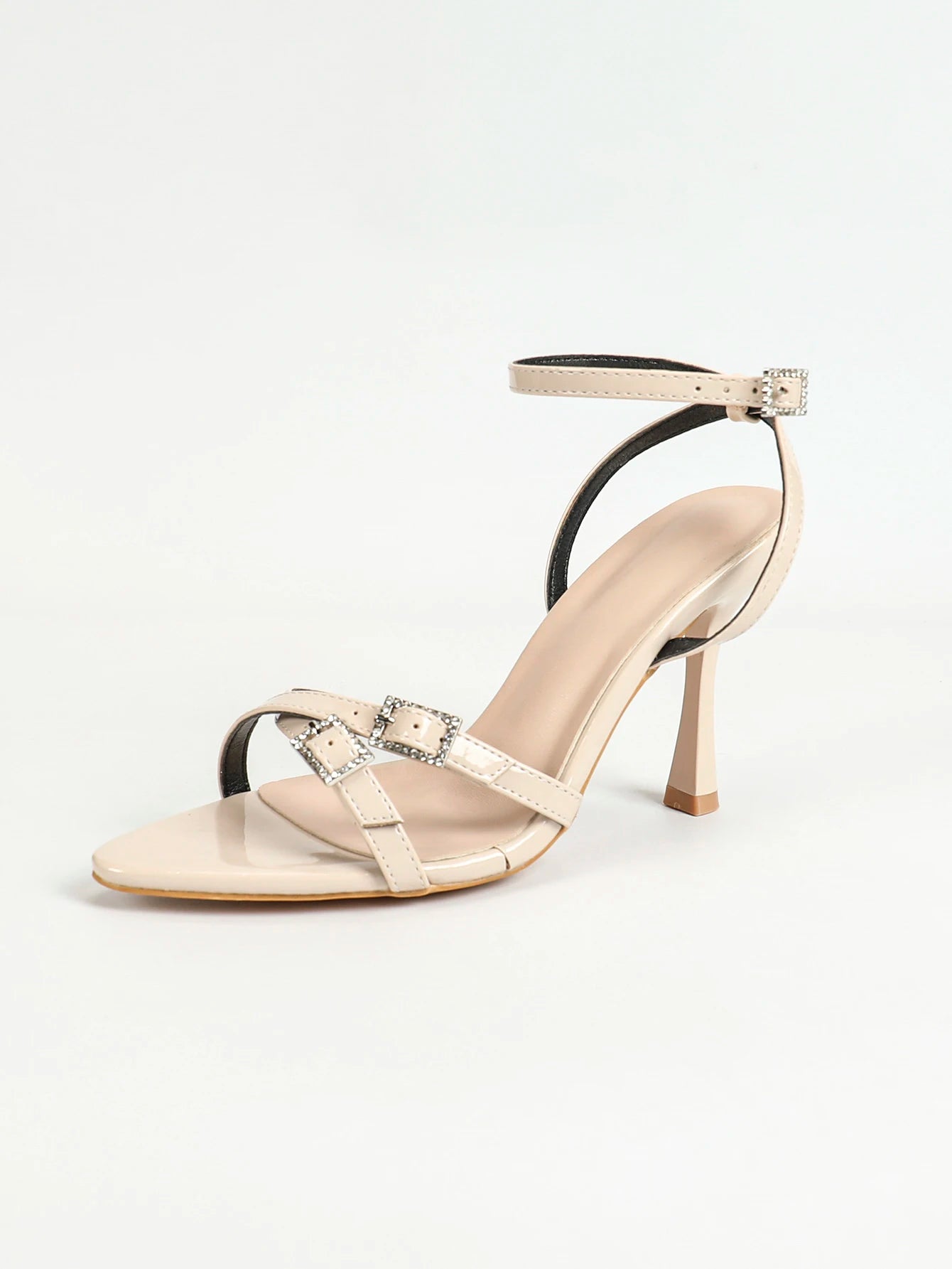 Cyflymder  Womens Kitten Low Heels Sandals Strappy Dress Shoes Open Toe Summer Party Wedding Shoes