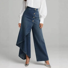 Cyflymder  Spring Women's Clothing Slim Fit Solid Color Casual Printed Button Front Pants For Woman Woven High Waist Full Length Thick