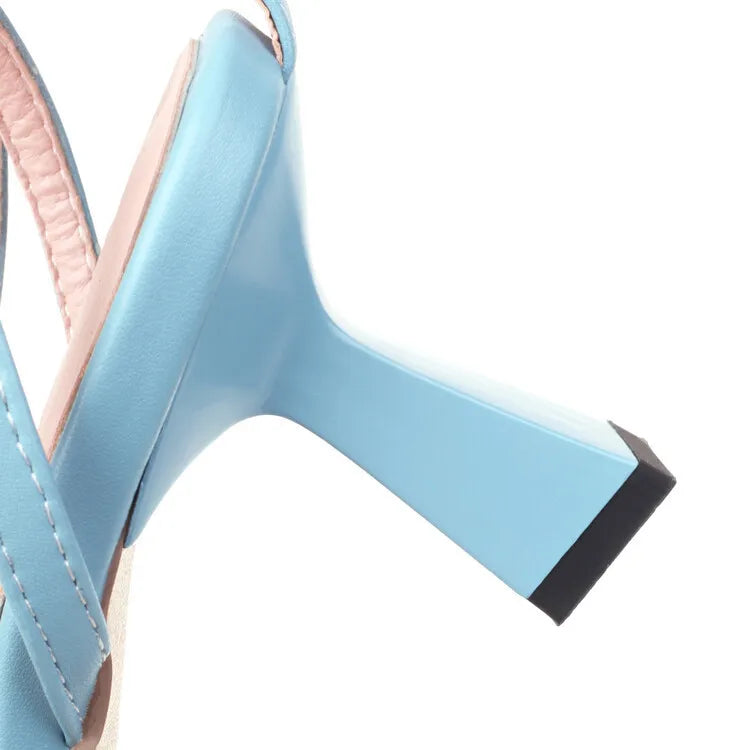 Cyflymder  Square Toe Spring Shoes 2025 Sandals Summer Heels Suit Female Beige Large Size Buckle Strap Open New Girls Block Black Big Fashion