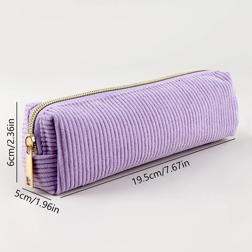 Cyflymder  Pencil Case Estuche Escolar Pencil Pouch Stationery Corduroy Pen Case Trousses Scolaires School Supplies Kalemlik Pencils Case