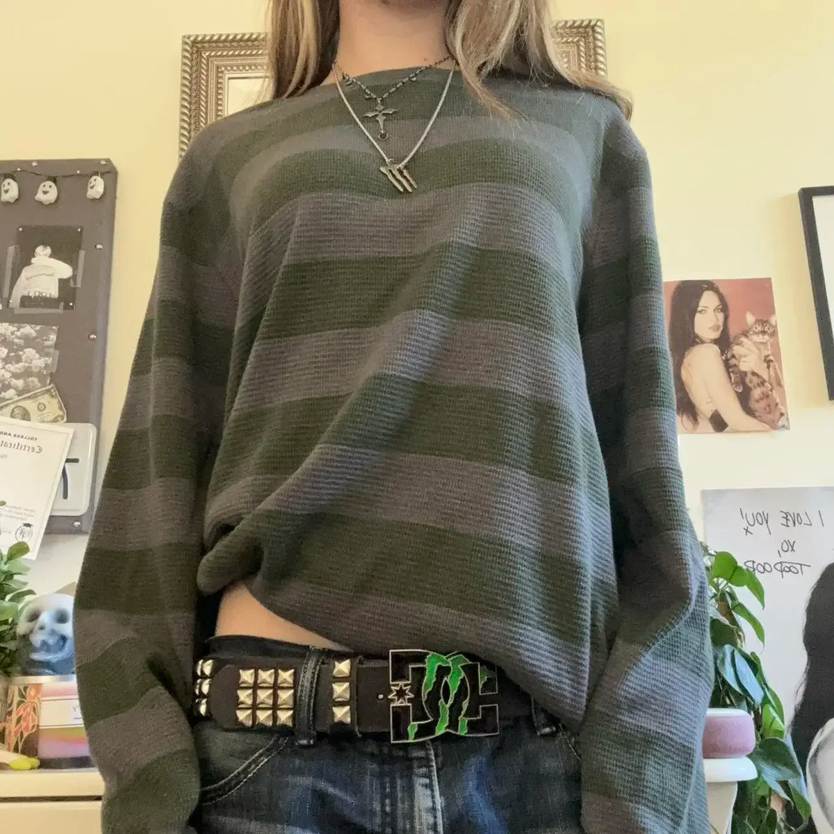 Cyflymder  Y2k Grunge Shirt Vintage Aesthetic Graphic Baggy Long Sleeve Top Women Teen Girl Emo Harajuku Gothic Oversized Tee