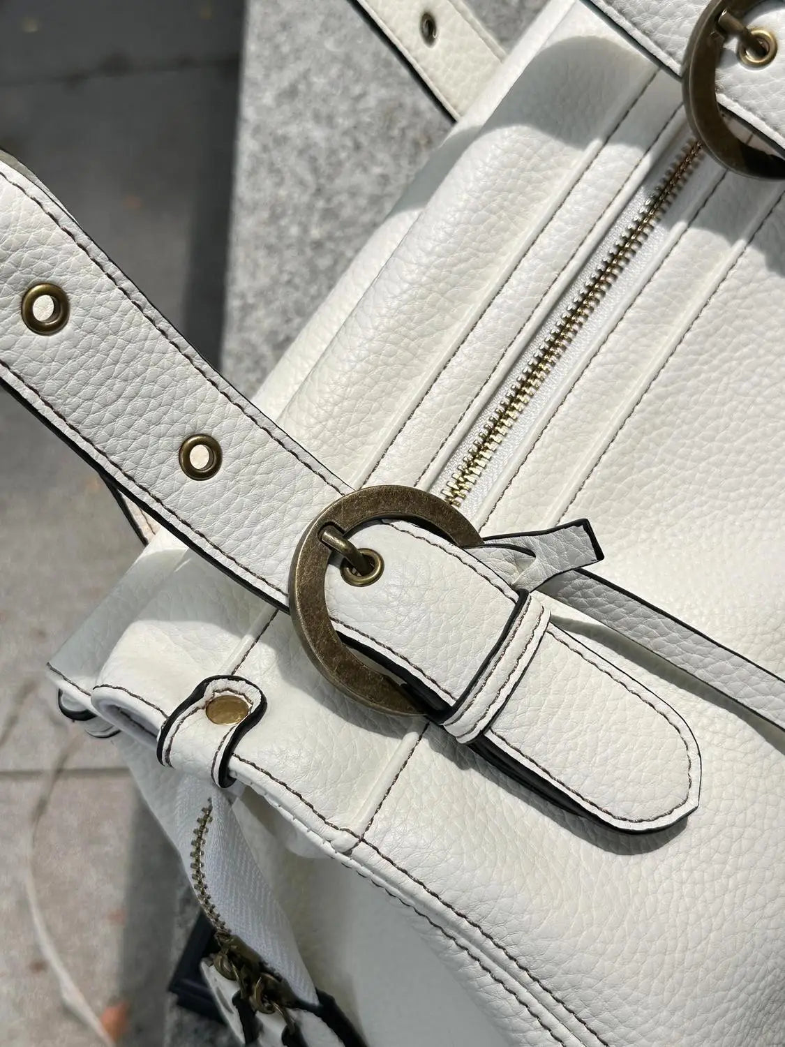 Cyflymder  Hot Girl White Leather Shoulder Bag Large Capacity Tote Bag Women Designer Luxury Bag Ladies Versatile Commuter Handbag Y2k 2025