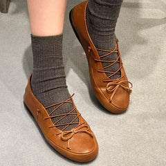Cyflymder  Fashion New Bow Tie Comfortable Work Sneakers Spring and Autumn Hot Selling Elegant Sexy Round Toe Casual Flat Shoes Women's
