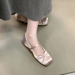 Cyflymder  Summer New Ballet Flats Women Bowknot Loafers Ladies Shallow Daily Shoes Comfort Woman Flattie Slip on Shoes 45346