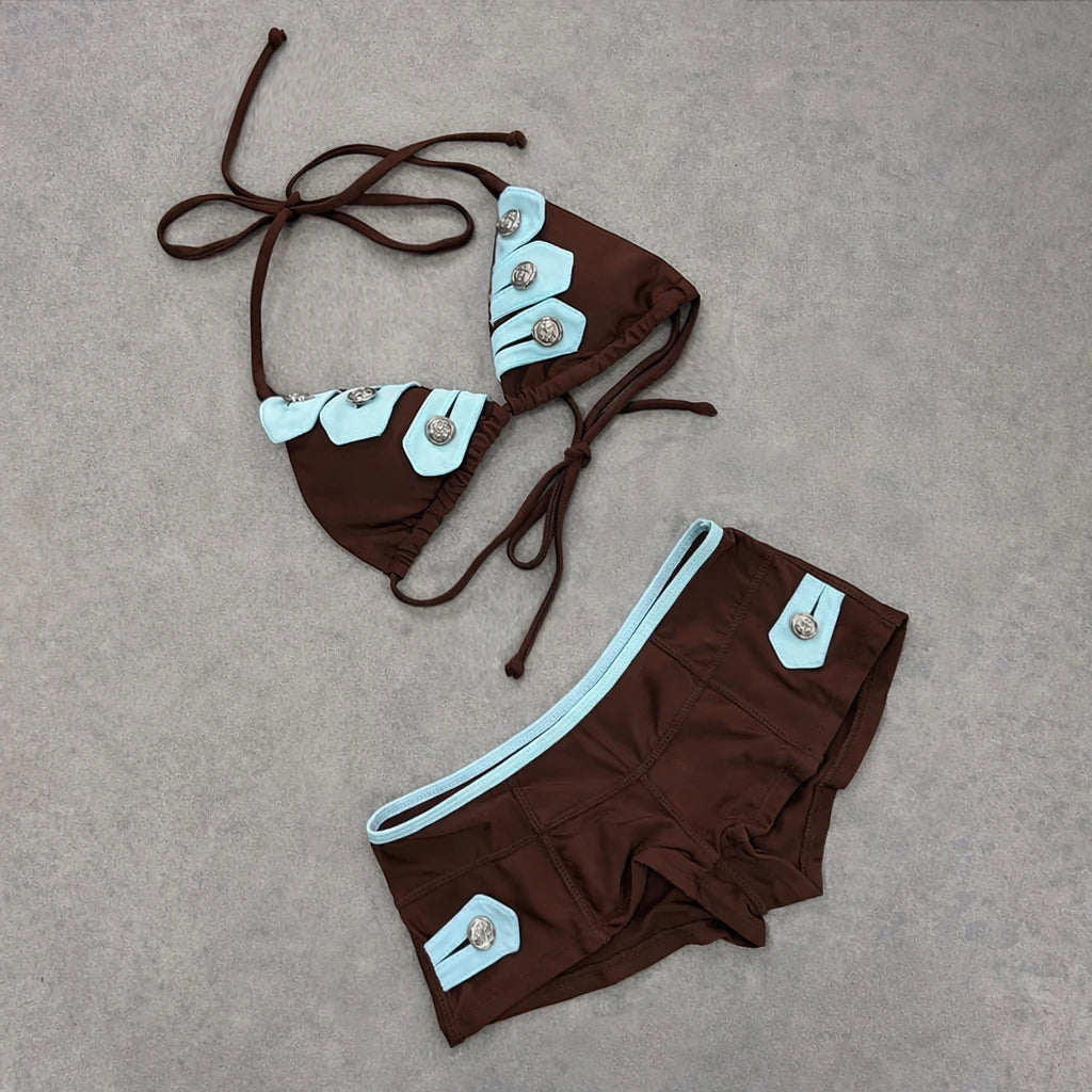 Cyflymder   Micro Bikinis Sexy Women Swimsuit Female Push Up Swimwear Brazilian Bikini Patchwork Bathing Suit Beachwear Bandeau Biquini