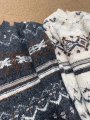 Cyflymder  Women's Geometric Jacquard Sweater O-neck Long Sleeve Cotton Knitted Pullover Vintage Casual Cozy Jumper Sweet Y2k Autumn Top