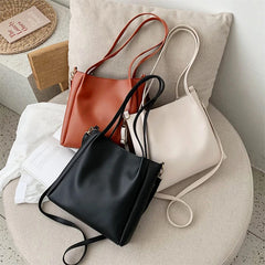 Cyflymder All-Match Women Shoulder Bag Solid Fashion Handbag Crossbody Bag Women's Minimalist PU Leather Bag For Work