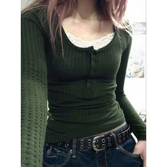 Cyflymder  Cute Fashion Unique Y2k Long sleeve Top Solid color Streetwear High street Classic Minimalist Knitt Chic CozyFit Knitwear