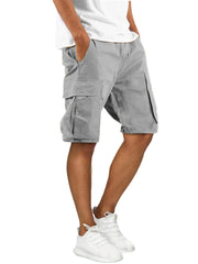 Cyflymder  Men s Lightweight Quick Dry Cargo Shorts with Elastic Waistband and Multiple Pockets for Outdoor Activities