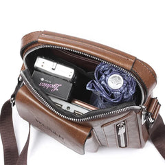 Cyflymder  Men Shoulder Bags Crossbody Bag Multi-function Men's Handbags Capacity PU Leather Bag For Male Messenger Bags Tote Bag