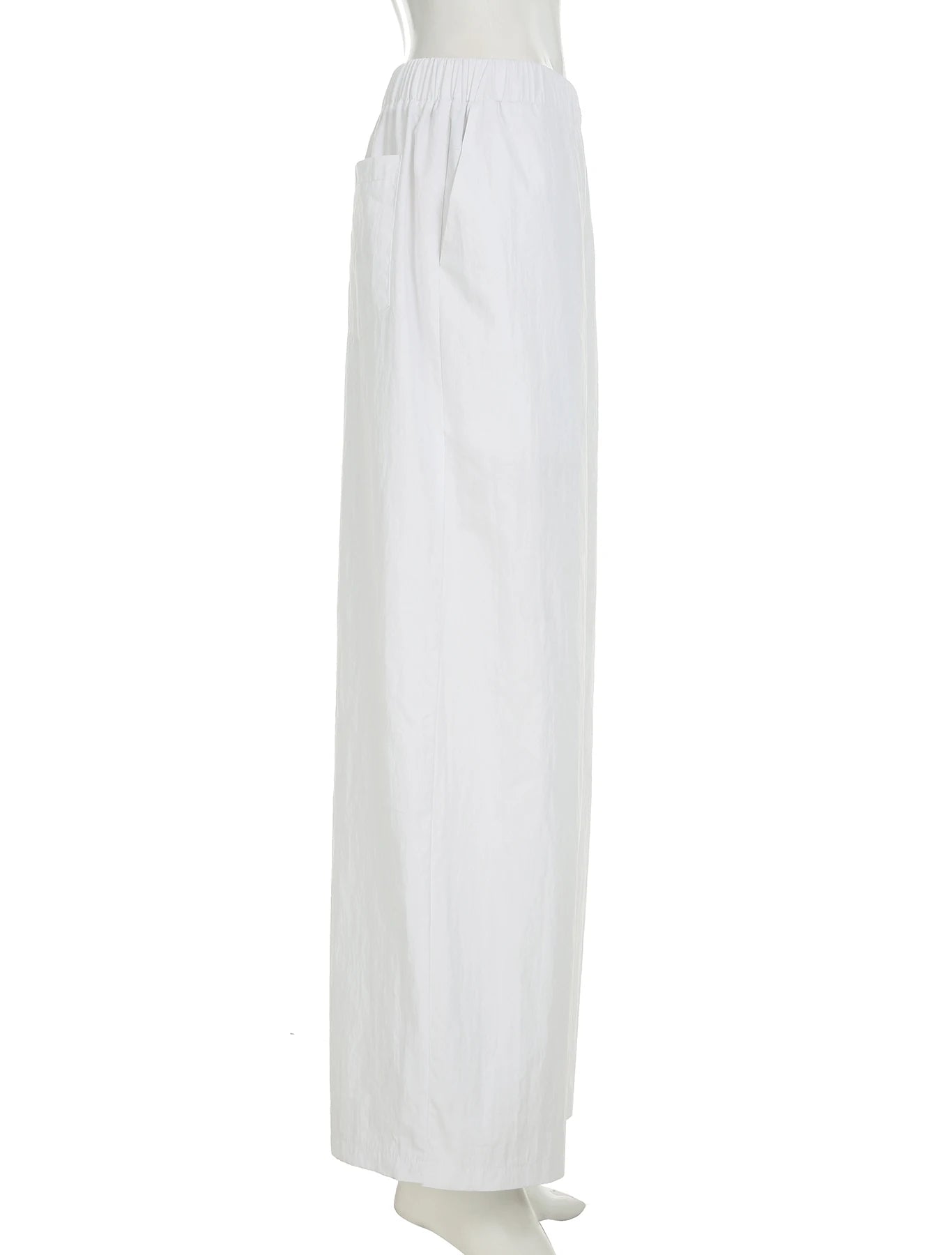 Cyflymder  Casual Solid Wide Leg Pants Basic Button Mid-Waisted Straight Pants Women 2025 Streetwear Kpop Sporty Activewear Lady