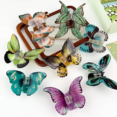 Cyflymder  Chic Dimensional Butterfly Barrettes Women New Non-Slip Claw Clip Elegant Hairpin for Travel Ready Style