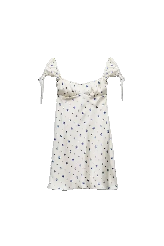 Cyflymder   Summer New TRF Women's Floral Print Silk Satin Feel Dress A-Line Skirt Style Casual Loose Waist Polyester Fabric No Sleeve