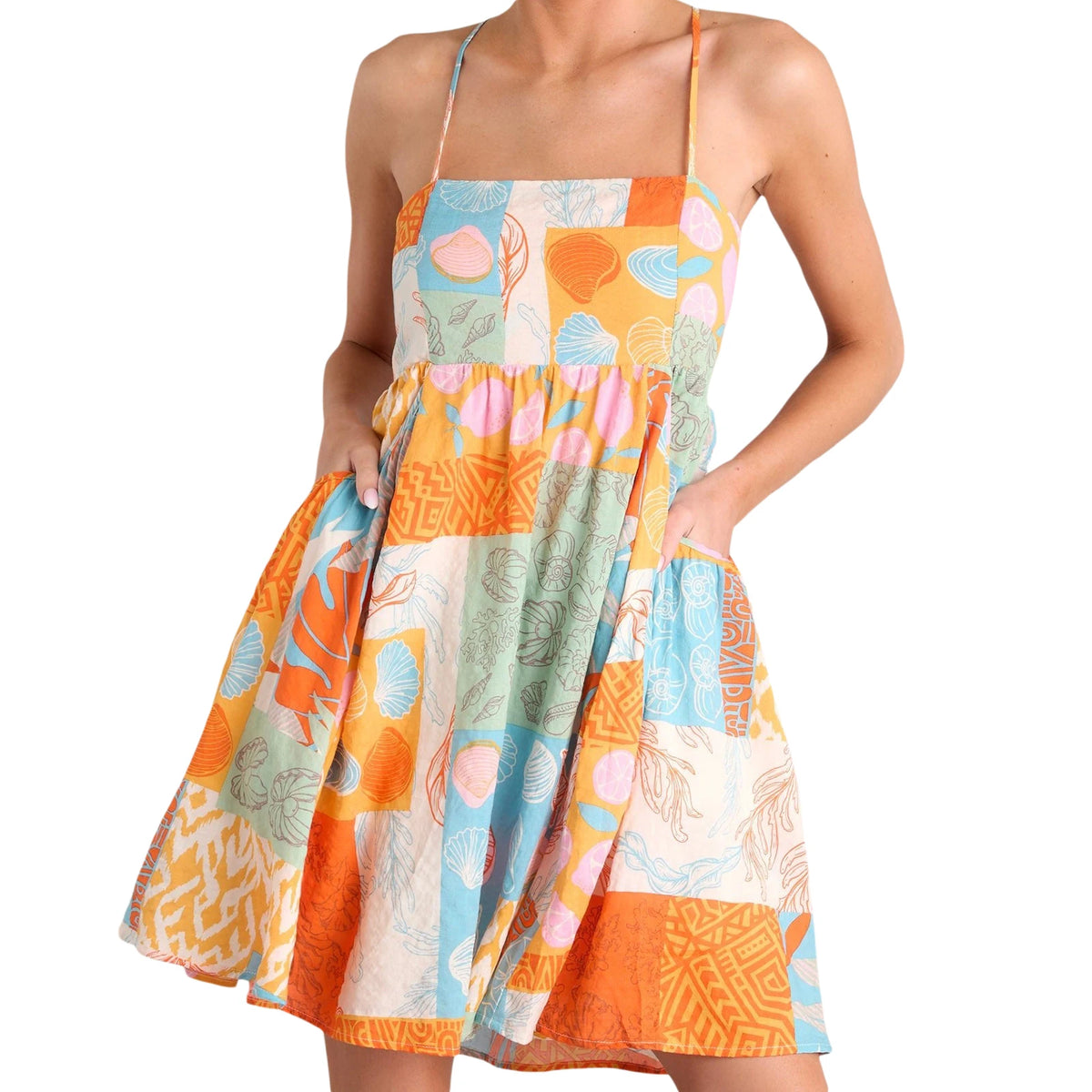 Cyflymder  Women s Boho Floral Print Spaghetti Strap Maxi Dress with Open Back and Ruffle Hem for Summer Beach Vacation