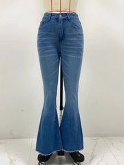 Cyflymder  Women 2026 Classic Style Washed Casual and Versatile Jeans Fashion Retro Commuted Slimming Wide-Leg Straight Trousers