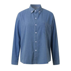 Cyflymder  Fashion Women Denim Shirts Single Breasted Turn Down Collar Long Sleeve Tops Women Jacket Shacket Jeans Loose Vintage Blouse