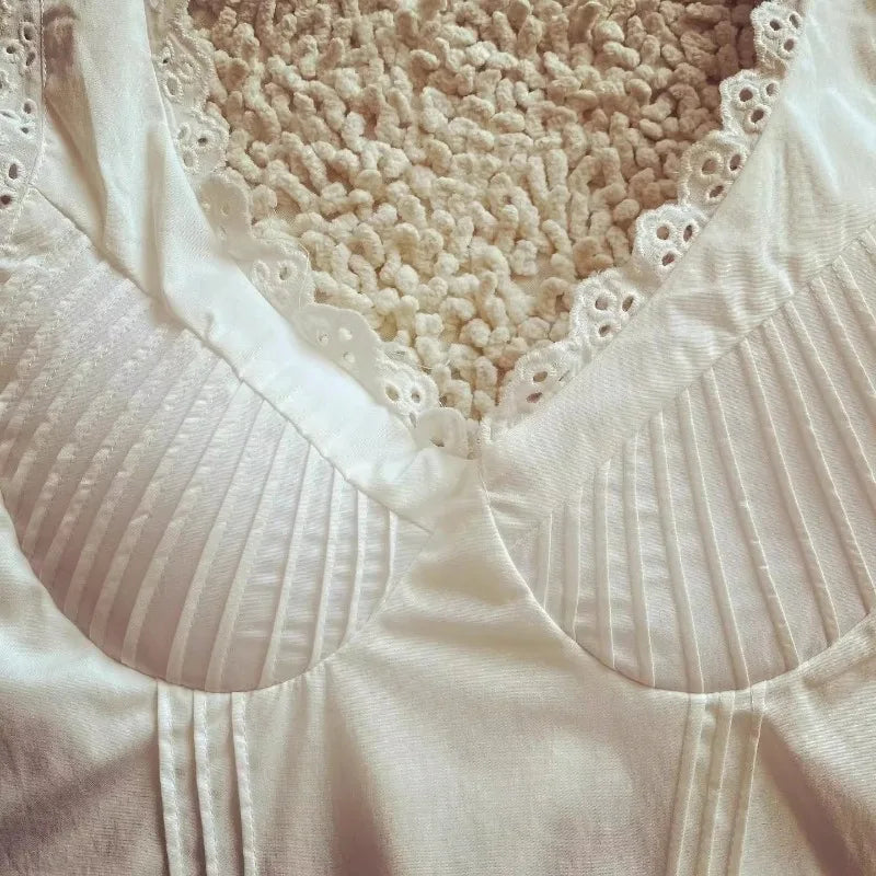 Cyflymder  Corset Style White Mini Dress Women pintuck details sexy women dress new cotton summer dress y2k party dresses