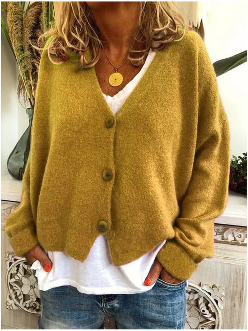 Cyflymder  Large Size Women's Casual Loose Knitted Cardigan Sweater Thi Cotton Knitting Open-irt Sle Spring Faion Ladies' Wear