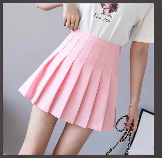 Cyflymder Sexy Women Pleated Skirts High Waist Summer Vintage Mini Skirts Korean Tennis Student White Designed Dance Skirt