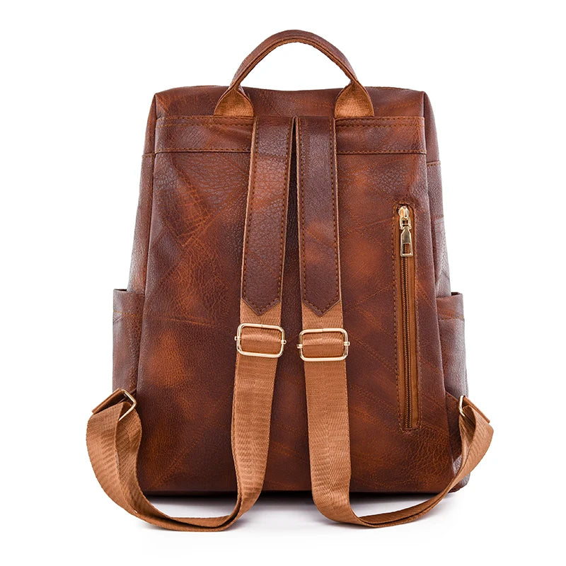 Cyflymder  Vintage Women's Bag Large Capacity Leather Daily Commute Travel Women's Backpack Shopping Fashion Designer School Bags Travel