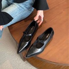 Cyflymder  Shoes Woman 2025 Female Footwear Pointed Toe All-Match Shallow Mouth Casual Sneaker New Dress Summer Moccasin Solid PU Fabric