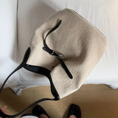 Cyflymder   Fashion Linen Canvas Bucket Bag Women Large Capacity High Quality Fabric Handbag Ladies Casual Versatile Commuter Crossbody Bags