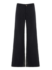 Cyflymder  Wide Leg Pants for Women High Waist Striped Print Long Pants Spring Fashion Loose Casual Trousers Office Streetwear