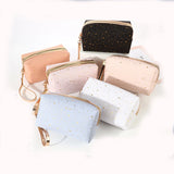 Cyflymder Cosmetic Bag Women Make Up Bag Bling Stars Pouch Wash Toiletry Bag Travel Ladies Makeup Bag Tampon Holder Organizer Bags