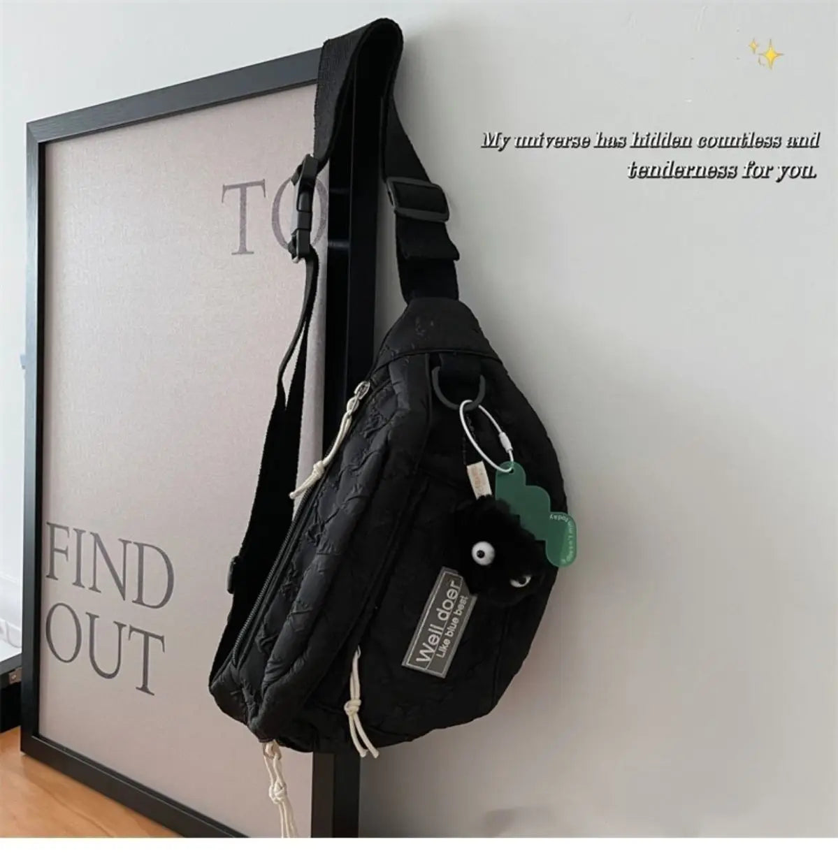 Cyflymder  Korean Retro Chessboard Chest Bag Women's Japanese Versatile Leisure Large Capacity Messenger Bag Men's Sports Waist Bag Fashion