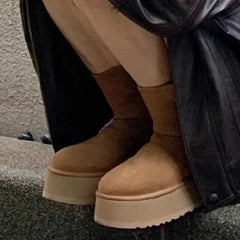 Cyflymder  New Women's Winter Simple Zipper Designer Sneakers for Women Retro Solid Color Outdoor Banquet Party Ladies Women's Boots
