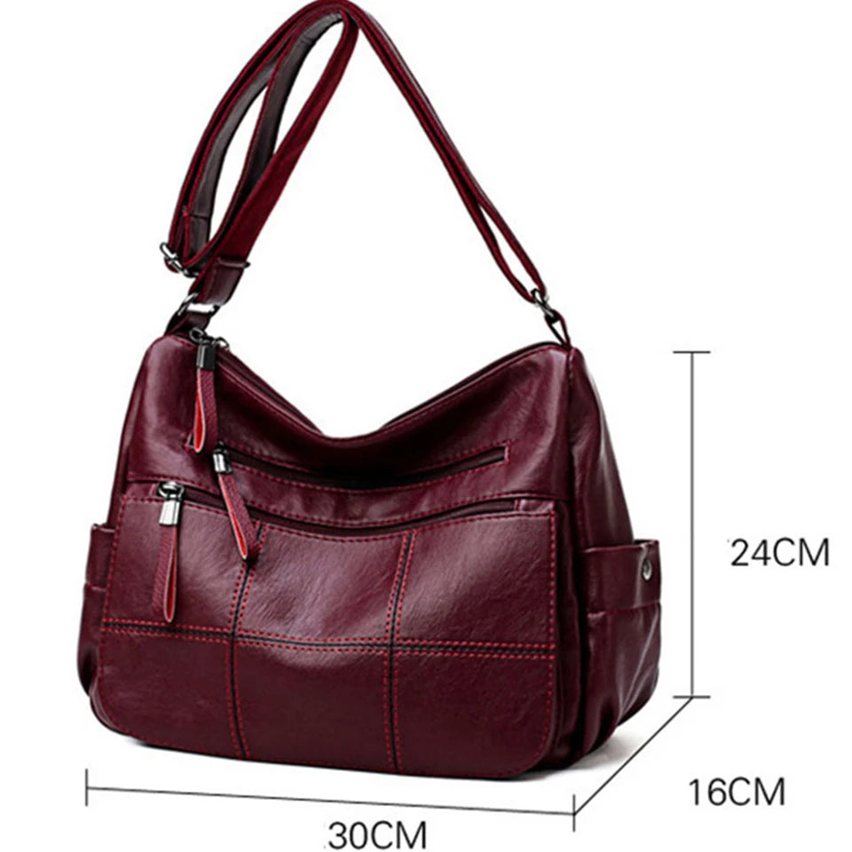 Cyflymder  2 Layers Genuine Brand Leather Shoulder Messenger Luxury Handbags Women Bags Designer High Quality Crossbody Bags for Women Sac