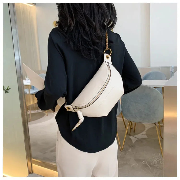 Cyflymder  Designer Chest Bags for Women Knitting Crossbody Bags Chains Ladies Chest Handbag Travel Bag Fashion Knitting Bag New