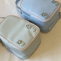 Cyflymder  Sweet Cute Blue Backpack Women Transparent Doll Display Small Capacity Ita Bag Ladies Japanese Simple Kawaii Mochilas Mujer Chic