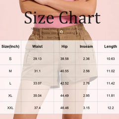 Cyflymder  Women's Straight-leg Denim Shorts (non-stretch), Trendy Cargo Denim Shorts, Solid Color High-waisted Shorts with Pockets