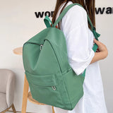 Cyflymder New High Quality Waterproof Nylon Women School Backpack for Teenage Girls Female Travel Bag Student Solid Color Bookbag
