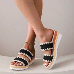 Cyflymder  Women's Sandals Large Open Toe High Heel Rope Roman Sandals Comfortable Breathable Summer Fashion Versatile Women's Shoes
