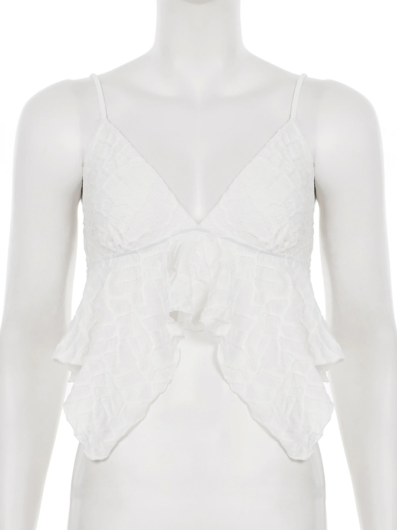 Cyflymder  French Style Solid Bandage Camis Tops Sexy Slim Deep V-Neck Sleeveless Tank Tops Women 2025 Summer Fashion Streetwear