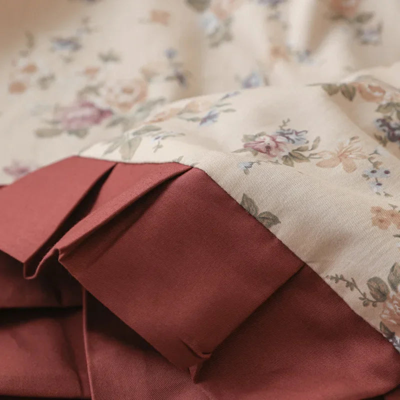 Cyflymder  Princess Double-Layer Yarn Pure Cotton Bedding Set Skin Friendly Duvet Cover Kit for All Seasons Home Dormitory Comforter Set