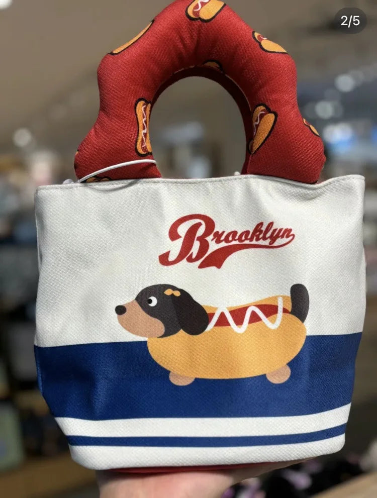 Cyflymder  Harajuku Sweet Cute Blue Puppy Tote Bag Women Printed Canvas Handbag Ladies Compact Bucket Shoulder Bags Purse 2025 New