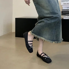 Cyflymder  Exquisite Bowtie Women Sandals Fashion One Strap Summer Shoes Luxury Designer Flats 2024 New Chaussures Simple Round Toe Sapato