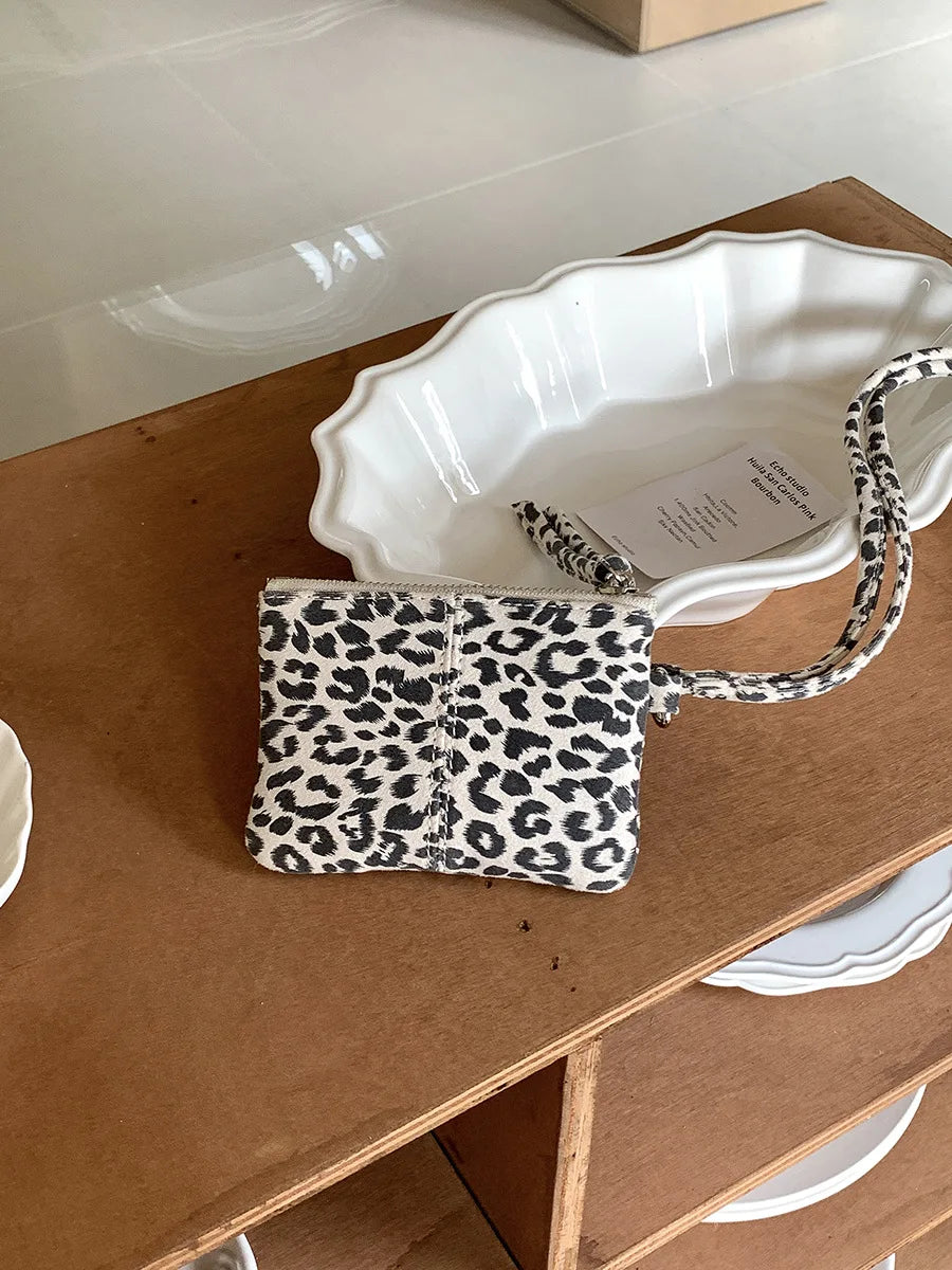 Cyflymder  Vintage Harajuku Mini Handbags Personality Fashion Leopard Neck Bags Y2k Aesthetic Ins Casual Purses Women Trendy Top-Handle Bag