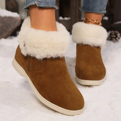 Cyflymder  Fashionable New Style Elegant Sexy Casual Short Boots for Women Winter Hot Selling Comfortable Temperament Round Toe Snow Boots