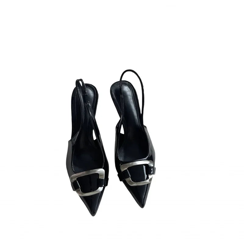 Cyflymder  Fashion Womens Shoes 2025 Female Sandal Buckle Strap Large Size High Heels Luxury Comfort Girls Sexy Low Stiletto New Big High-h