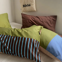 Cyflymder  Ins Green 100% Cotton Pillowcase 1pc Pillow Cover Bedding Decorative Pillow Case PillowCase Cover Nordic Sling cushion covers