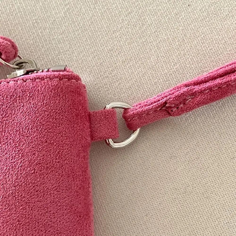Cyflymder  Fashion PU Leather Suede Coin Purse Leopard Print Hanging Neck Mini Storage Bag Shoulder Bag Purse Pendant Accessories Outdoor