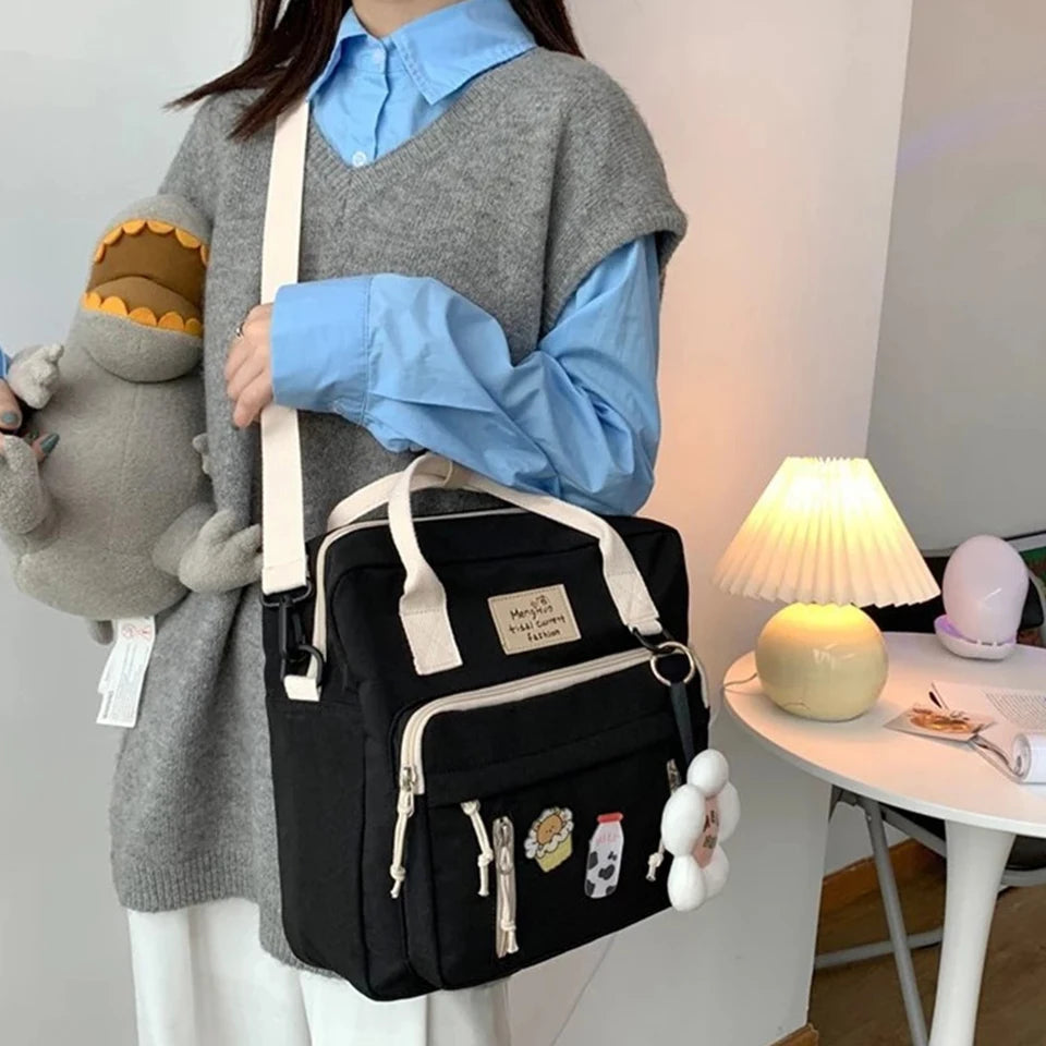 Cyflymder  Kawaii Backpack Women Back Pack Cute Mochila Japanese High School Girls Backpack School Bags for Teenage Girls Multi Pockets Sac