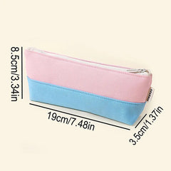 Cyflymder  Simple Pencil Case School Supplies Pencil Pouch Stitching Color Pen Case Back To School Estuche Escolar Stationery Pencil Cases